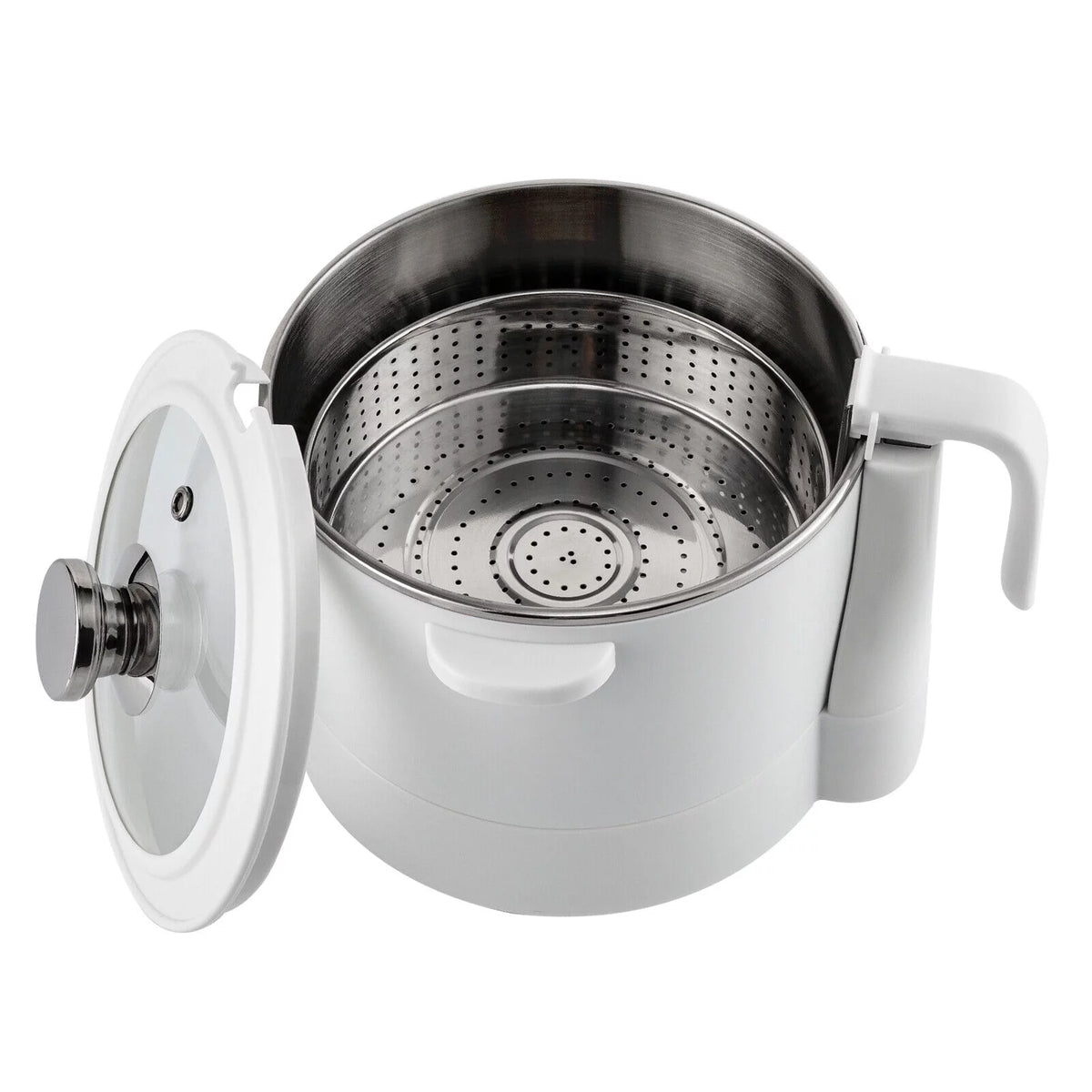 3-in-1 Electric Hot Pot Steamer with Steaming Basket W10145
