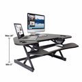 Height Adjustable Corner Desk Riser, Black S7347