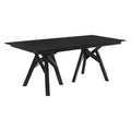 Black Mid-Century Modern Wood Dining Table O5037