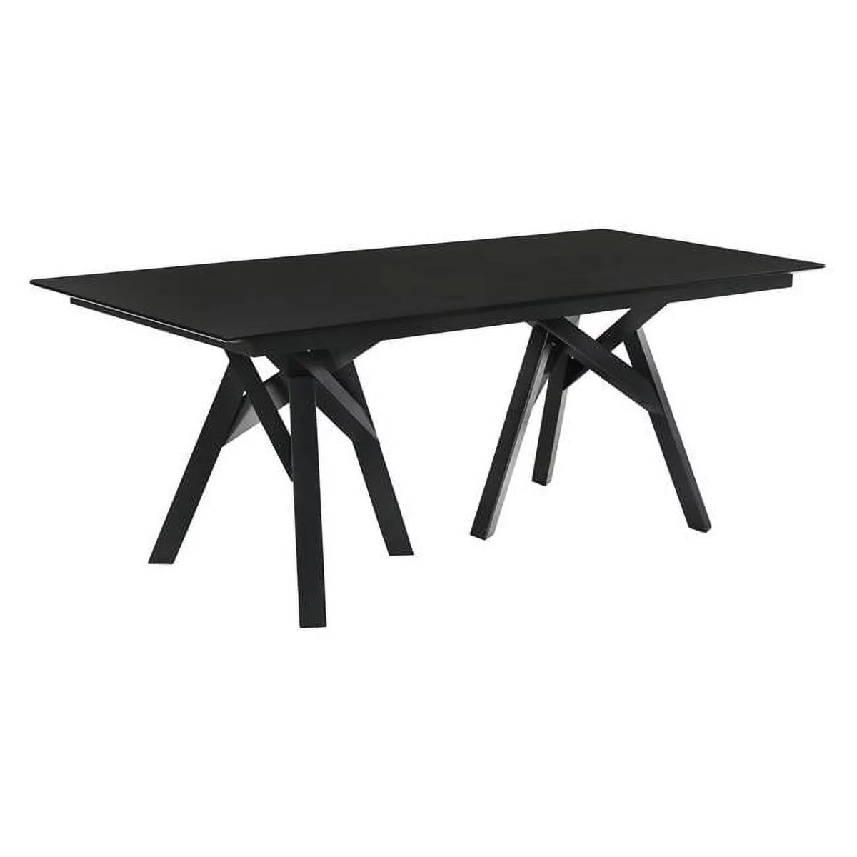 Black Mid-Century Modern Wood Dining Table O5037