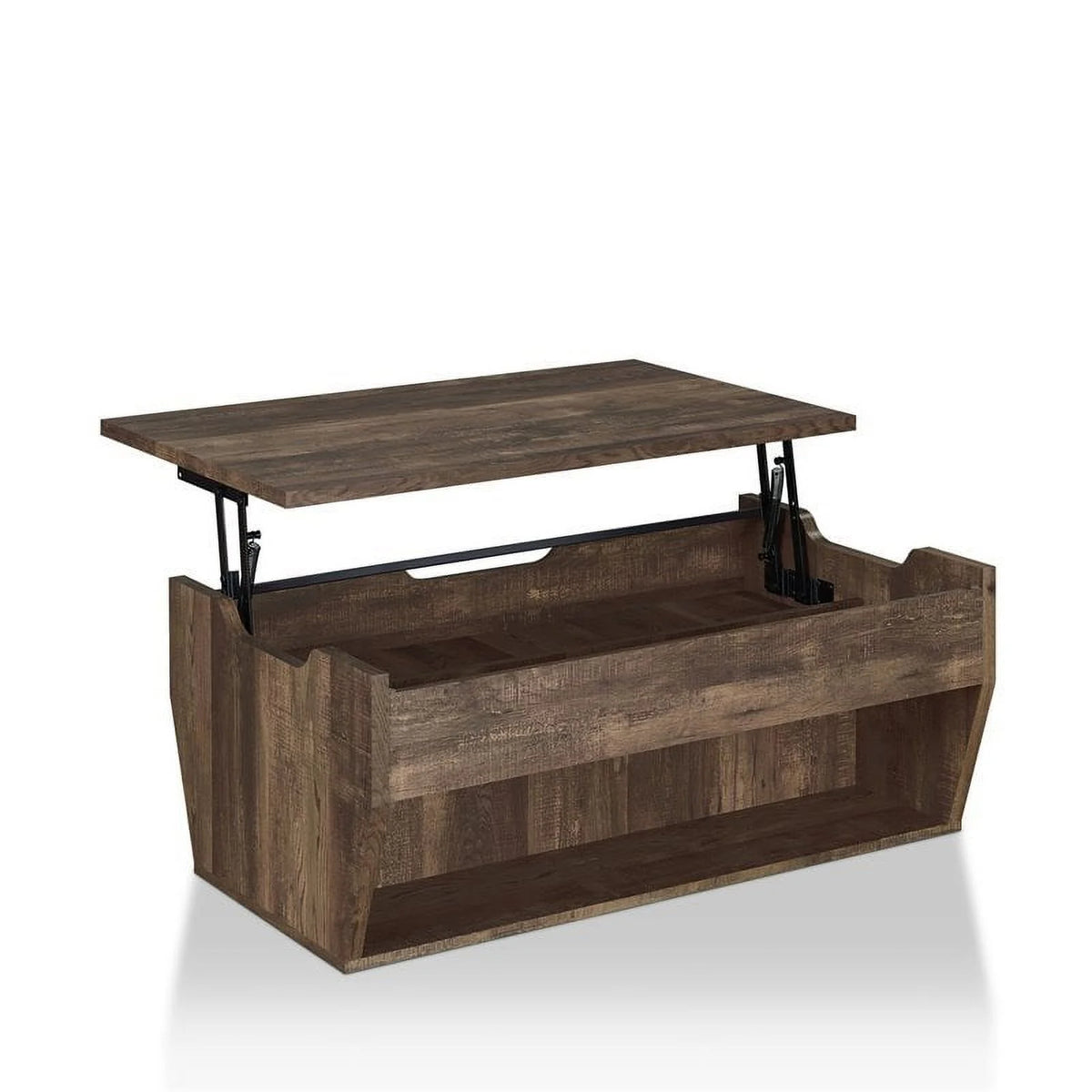 Oak Wood Storage Coffee Table and End Table Set B958