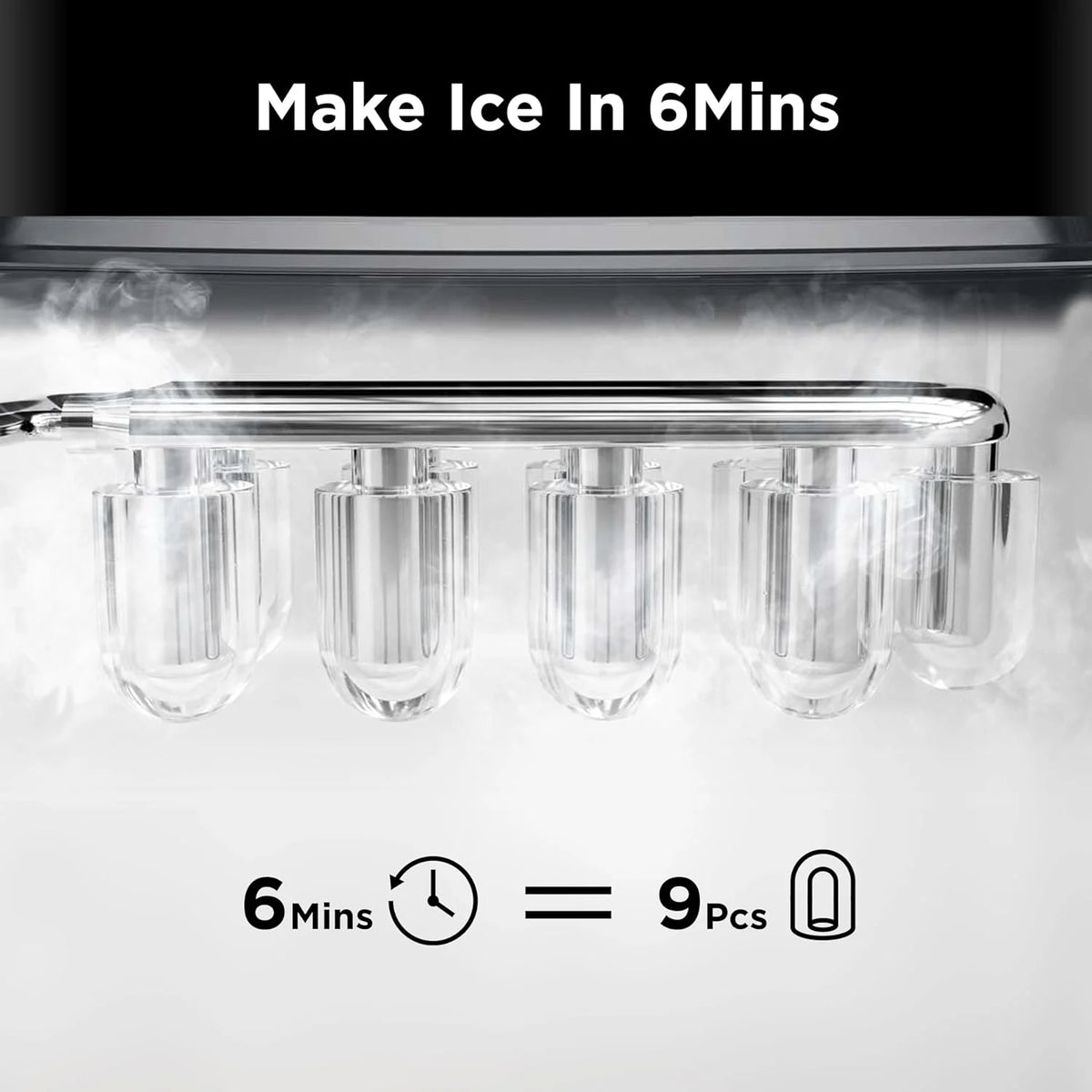 Portable Countertop Ice Maker 26lbs/24hrs Black U418477