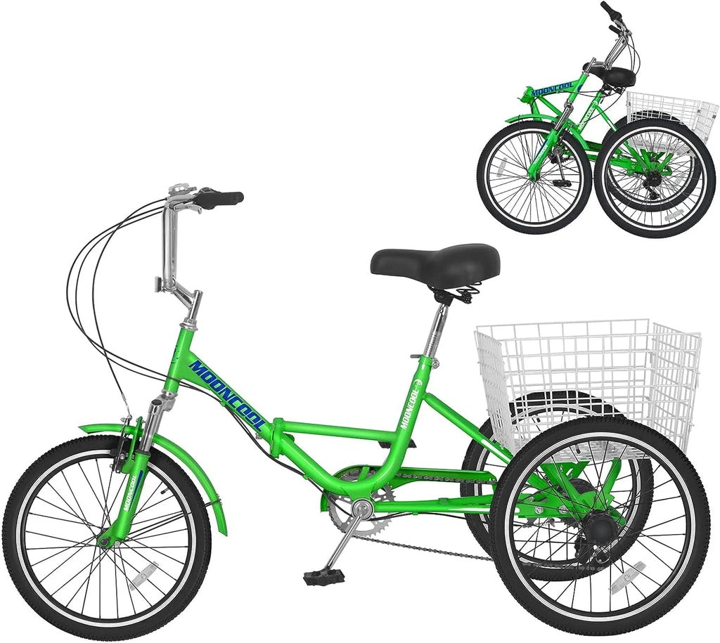 7 Speed 20/24/26 inch 3 Wheels Folding Tricycle with Basket P796936