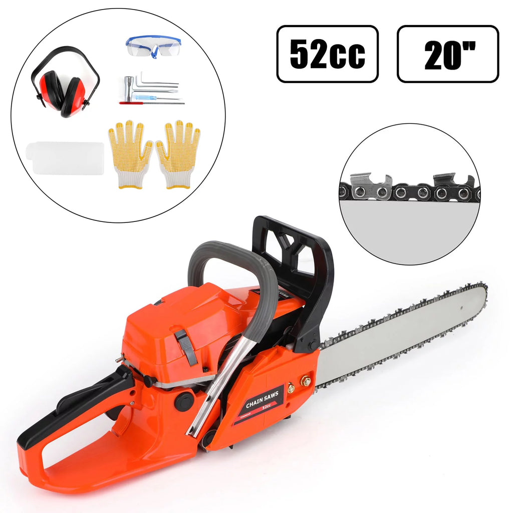Gasoline Chainsaw with 22 in. Bar 52CC 2-Cycle D144