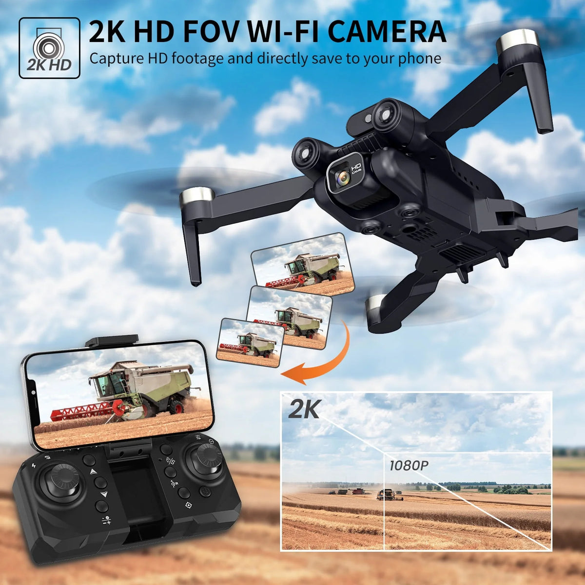 4K Camera Drone with Brushless Motor and Carrying Case G142