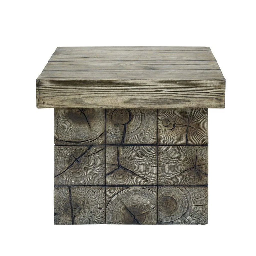 Light Gray Outdoor Side Table Set of 2 F2293