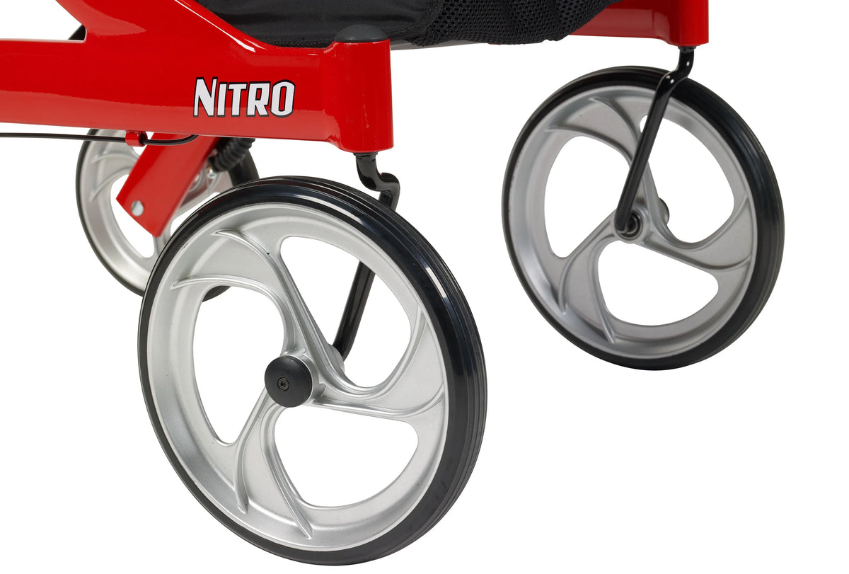 Red Rollator Rolling Walker P5959