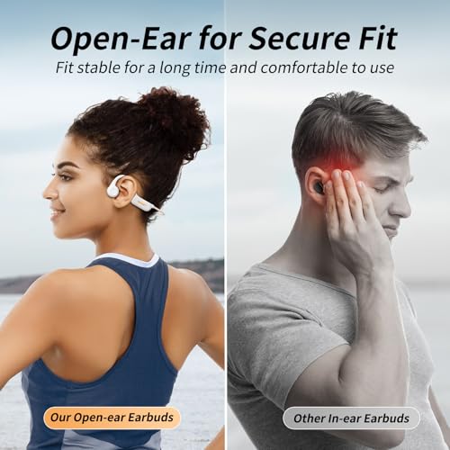 Bone Conduction Open Ear Headphones with Mic IPX6 Waterproof Y554490