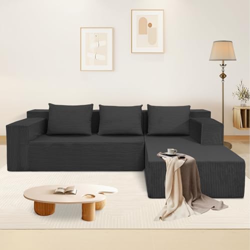 60" Memory Foam Fold Sofa Bed with 2 Pillows Dark Gray Z7381