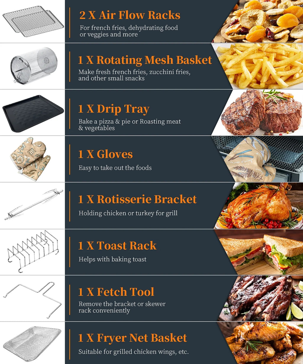 20 Quart 1800W Air Fryer Oven Combo P76864