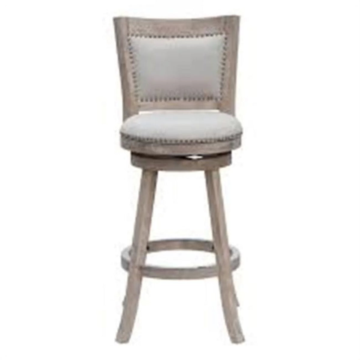 White-wash Wire-brush Ivory 29 in. Barstool M87966