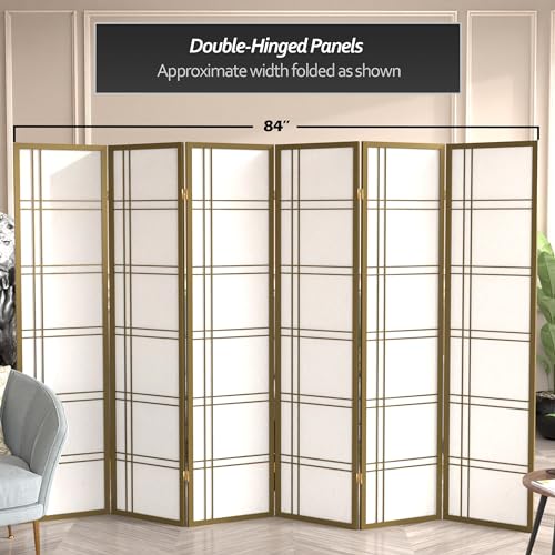 6 ft. Tall 3 Panels Grey Shoji Screen Room Divider Q70198