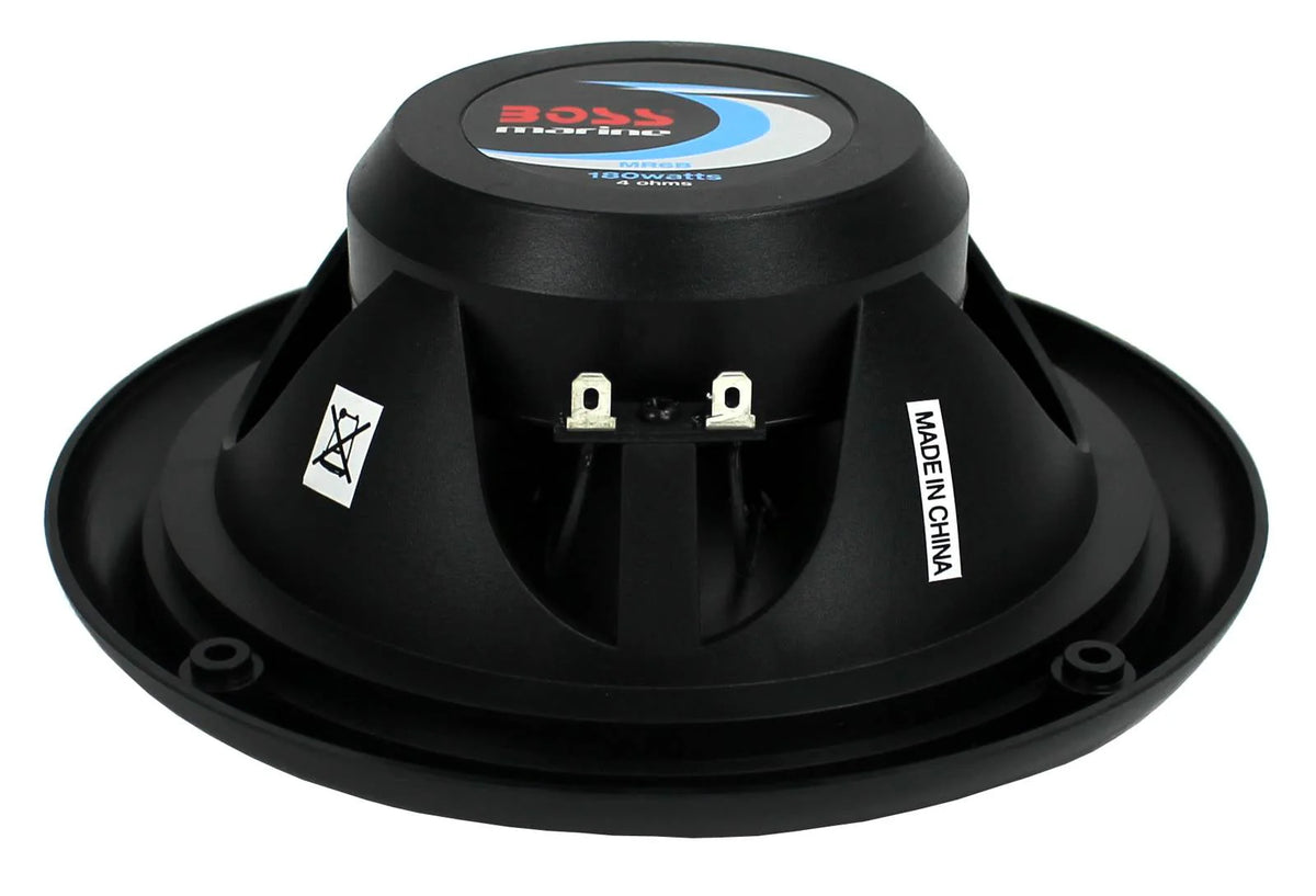 6.5 Inch Black Marine Audio Speakers (6 Pack) J296