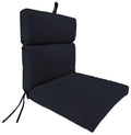 Navy Rectangular Outdoor Chair Cushion with Ties D415278