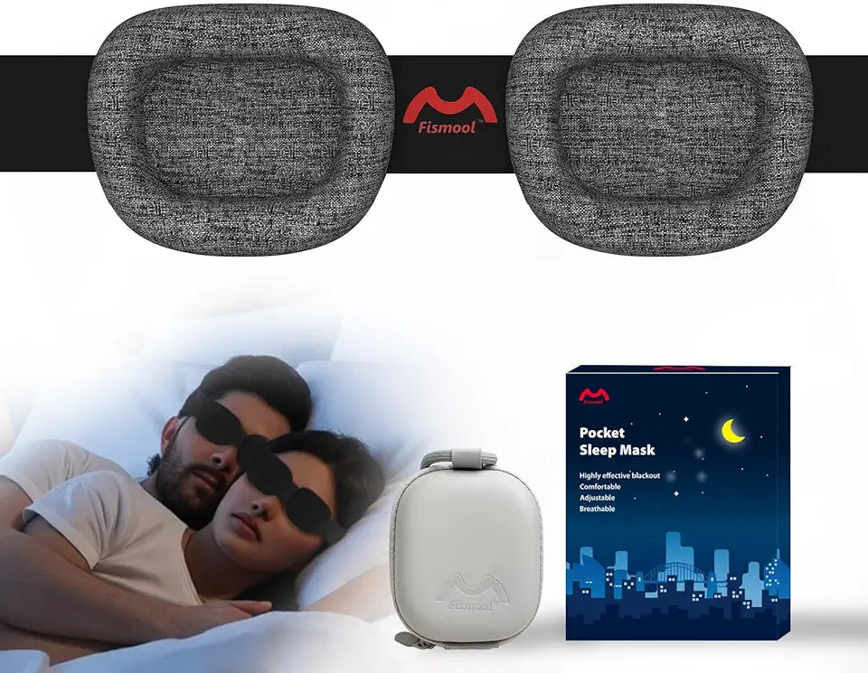 Black Sleep Eye Mask with Travel Storage Box G23301