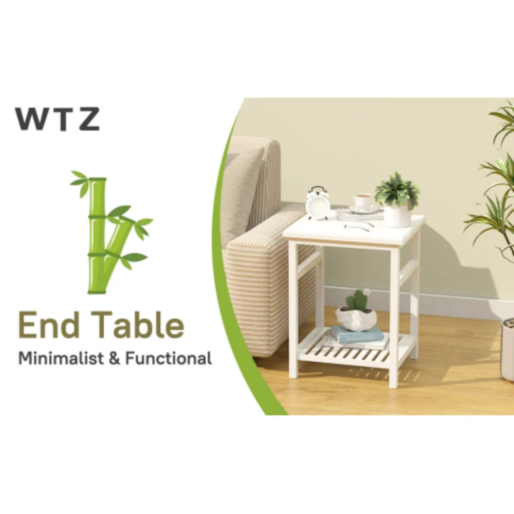 White Bamboo Nightstand J29886