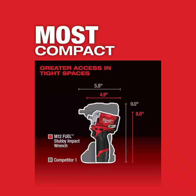 12V Lithium-Ion Brushless Cordless 1/2 in. Impact Wrench Kit with 3/8 in. Ratchet V975