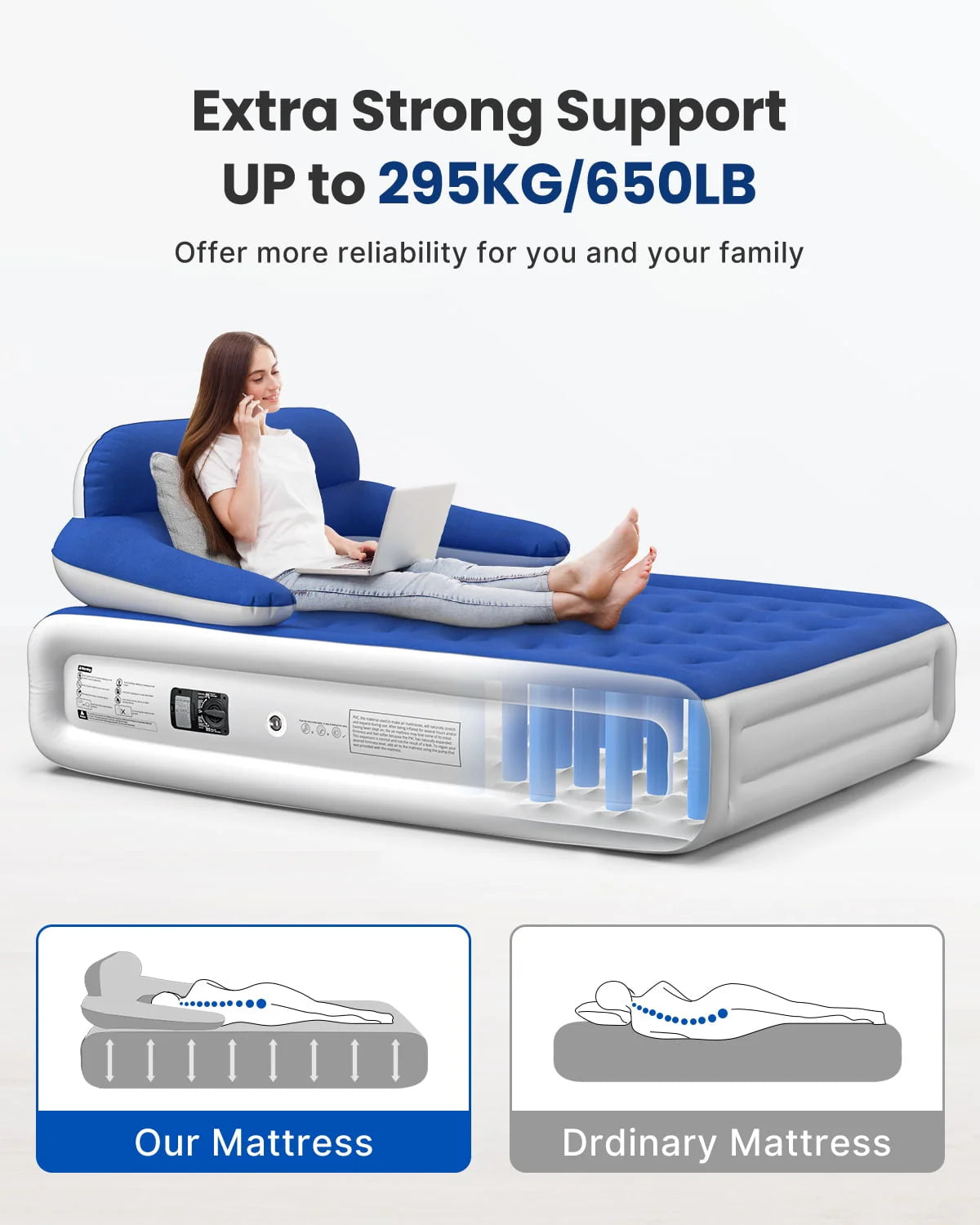 Queen Air Mattress with Built-in Pump R662703