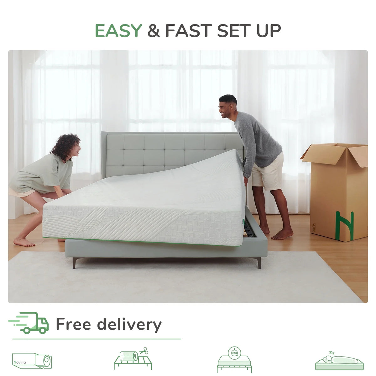 10 inch Gel Memory Foam Mattress Queen Size I700
