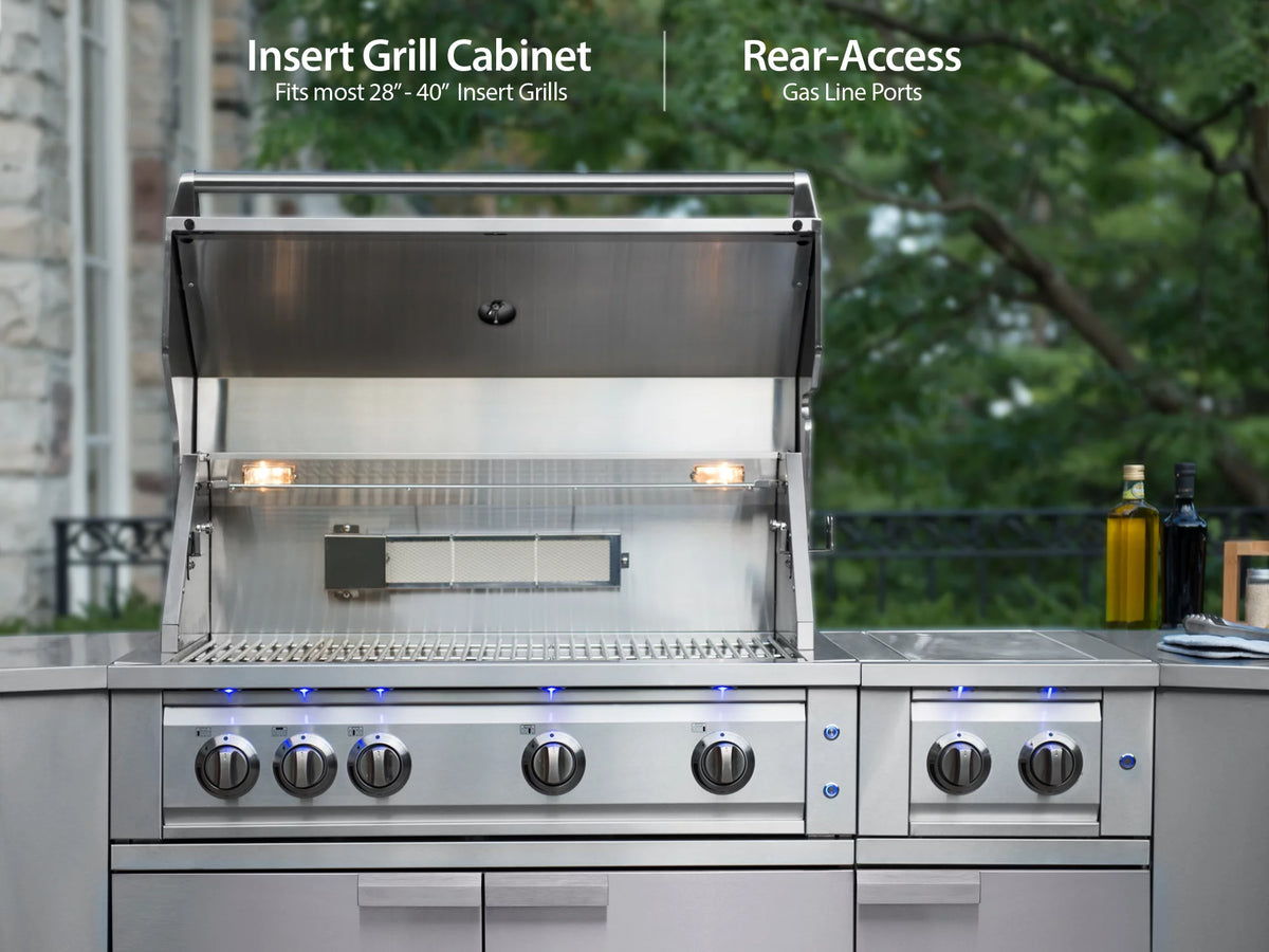 5 Piece Outdoor Kitchen Cabinet Set with Countertops F73955
