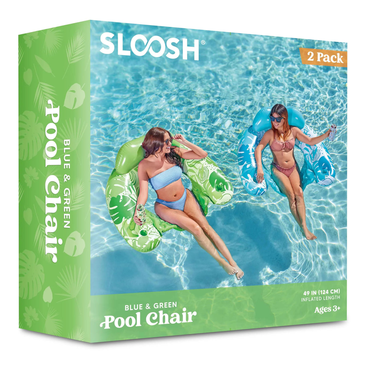 Inflatable Pool Chair Float with 2 Cup Holder F713