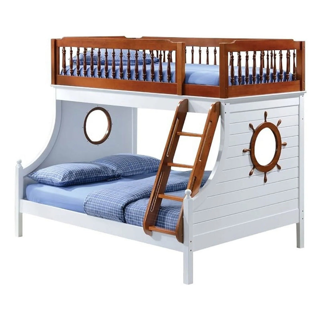 Modern Wood Twin over Full Bunk Bed P905