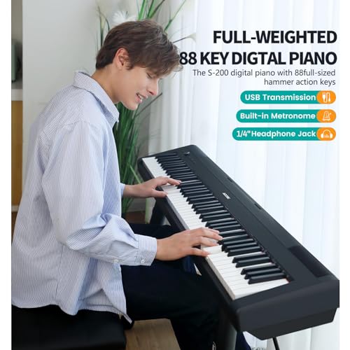 88-Key Weighted Digital Piano with Sustain Pedal C844