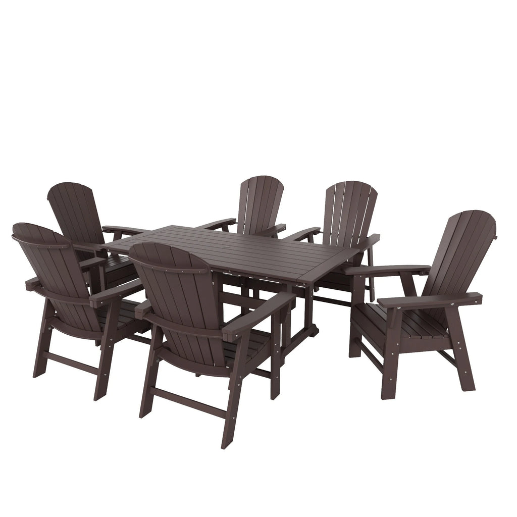 7-Piece All Weather Outdoor Dining Set with Armchairs J492